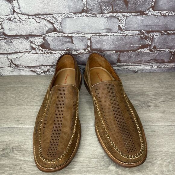 Tommy Bahama Felton Tan Brown Leather Perforated Casual Loafers Men 11M US/44EU main image 12